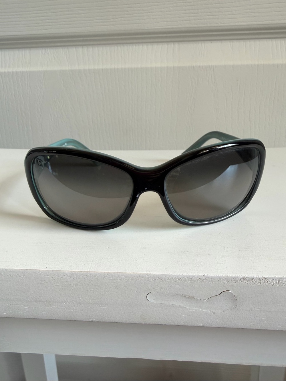 Maui Jim Women’s Black Sunglasses with Teal Arms